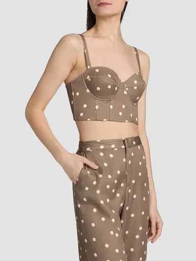 L'Agence Women's Sonya Polka Dot Bralette - Cardamom Ecru Polka Dot - Size Large | Thumbnail 4 L'Agence Women's Sonya Polka Dot Bralette - Cardamom Ecru Polka Dot - Size Large | Thumbnail 4