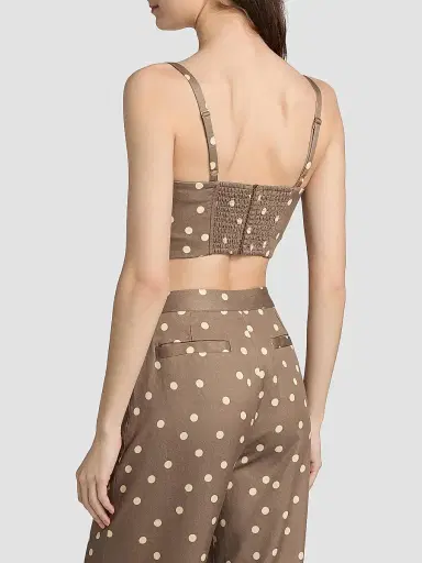 L'Agence Women's Sonya Polka Dot Bralette - Cardamom Ecru Polka Dot - Size Large | Thumbnail 5 L'Agence Women's Sonya Polka Dot Bralette - Cardamom Ecru Polka Dot - Size Large | Thumbnail 5