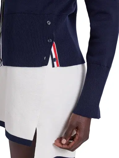 Thom Browne Women's Sailboat Jacquard V-Neck Cardigan | Thumbnail 6 Thom Browne Women's Sailboat Jacquard V-Neck Cardigan | Thumbnail 6
