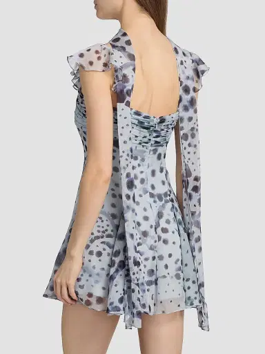 Amur Women's Reverie Printed Mini Dress | Thumbnail 5