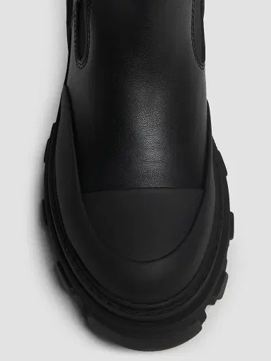 Ganni Women's Logo Leather Chelsea Boots - Black - Size 11 | Thumbnail 4 Ganni Women's Logo Leather Chelsea Boots - Black - Size 11 | Thumbnail 4