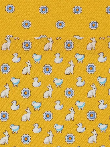 Ferragamo Men's Bunny and Chick Charm-Print Silk Tie | Thumbnail 4