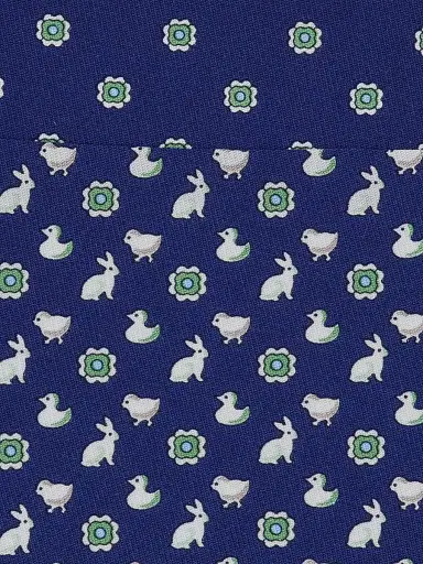 Ferragamo Men's Bunny and Chick Charm-Print Silk Tie | Thumbnail 4