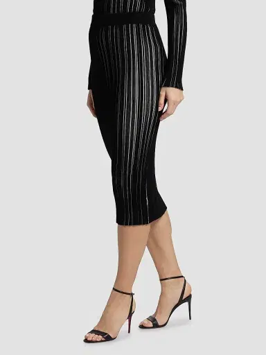 Chiara Boni La Petite Robe Women's Kalika Rib-Knit Midi-Skirt | Thumbnail 4