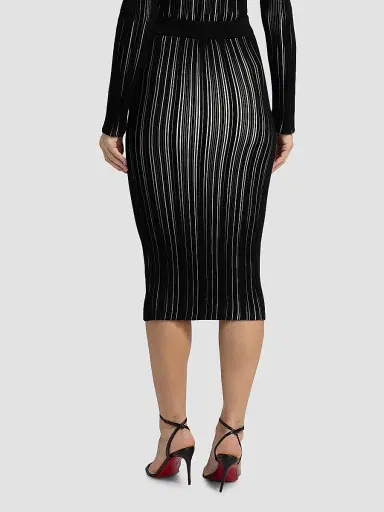 Chiara Boni La Petite Robe Women's Kalika Rib-Knit Midi-Skirt | Thumbnail 5