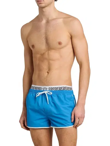 Versace Men's Golfo Elasticized Waistband Swim Shorts | Thumbnail 3
