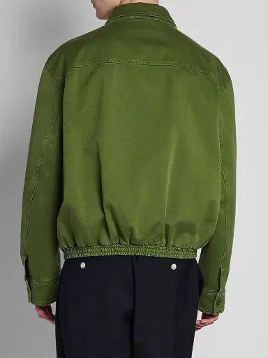 Marni Men's Spread Collar Cotton Blouson Jacket - Garden Green - Size 44 | Thumbnail 3