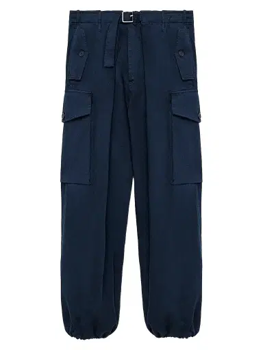 Loewe Men's Cotton Cargo Trousers - Dark Navy - Size 38 | Thumbnail 1