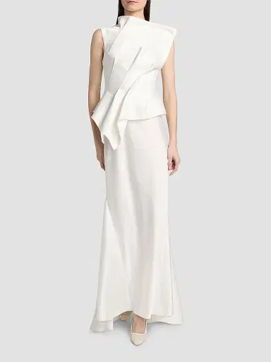 Acler Women's Forever Young Harty Satin Draped Gown - | Thumbnail 3 Acler Women's Forever Young Harty Satin Draped Gown - | Thumbnail 3
