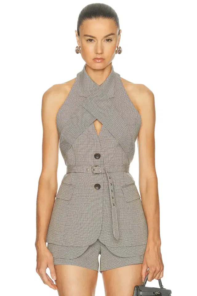 Monse Cross Lapel Vest Jacket