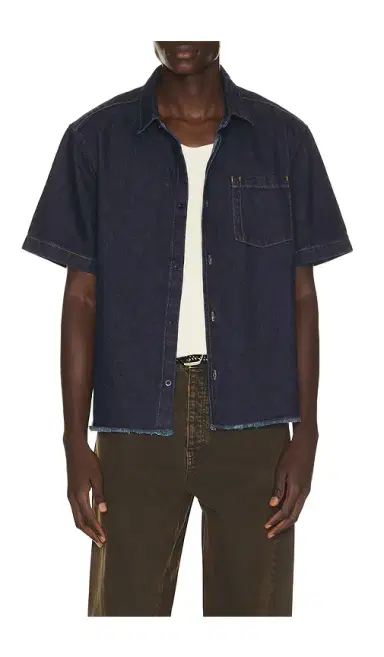 Percival Harley Denim Cropped Boxy Shirt | Thumbnail 5
