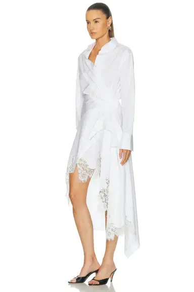 Monse Laced Cascade Shirt Dress | Thumbnail 3
