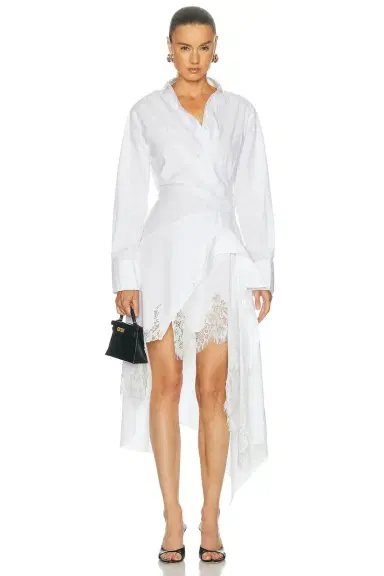 Monse Laced Cascade Shirt Dress | Thumbnail 1