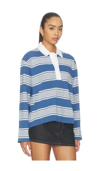 Rag & Bone Kelly Stripe Polo Long Sleeve | Thumbnail 2 Rag & Bone Kelly Stripe Polo Long Sleeve | Thumbnail 2