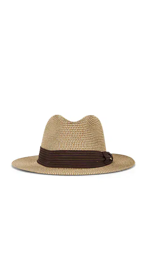 Brixton Roma Straw Packable Fedora Hat