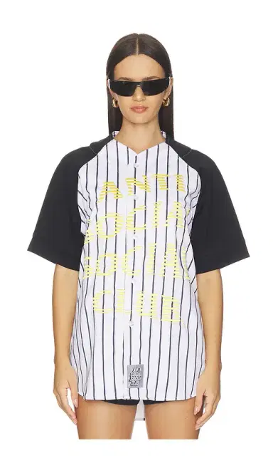 Anti Social Social Club Pinstriped Baseball Jersey | Thumbnail 7