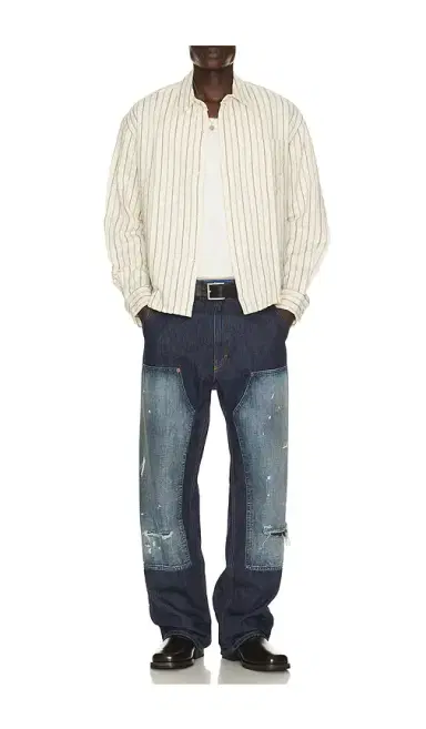 Bound Porto Herringbone Stripe Long Sleeve Shirt | Thumbnail 3