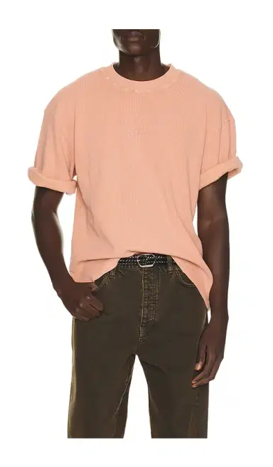 Bound Acid Wash Organic Waffle Tee | Thumbnail 1