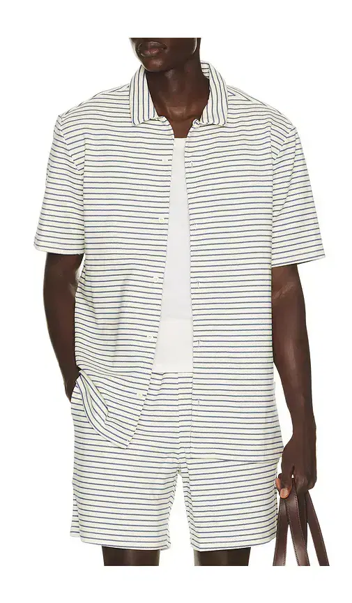 Bound Stripe Jacquard Shirt