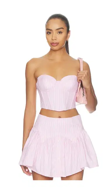 Fleur du Mal Poplin Cropped Hamptons Bustier | Thumbnail 2