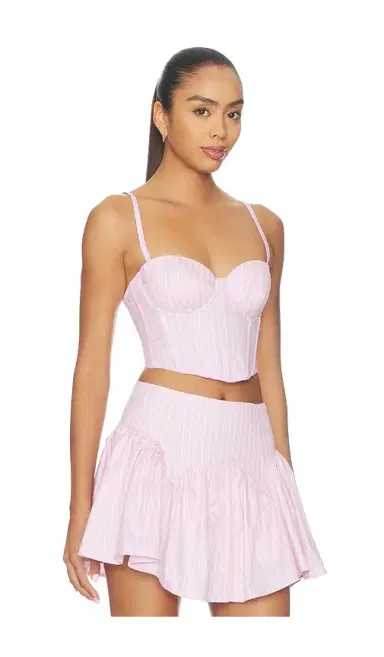 Fleur du Mal Poplin Cropped Hamptons Bustier | Thumbnail 3