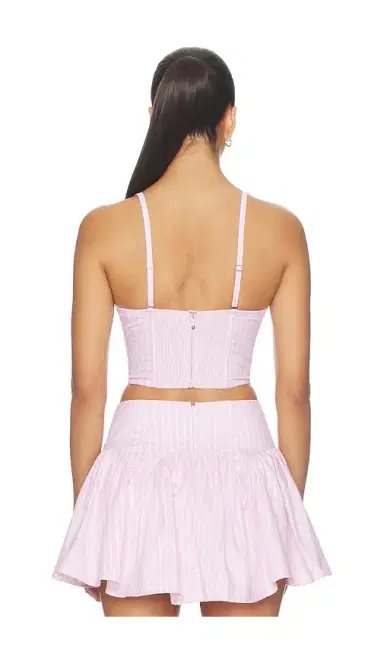 Fleur du Mal Poplin Cropped Hamptons Bustier | Thumbnail 4