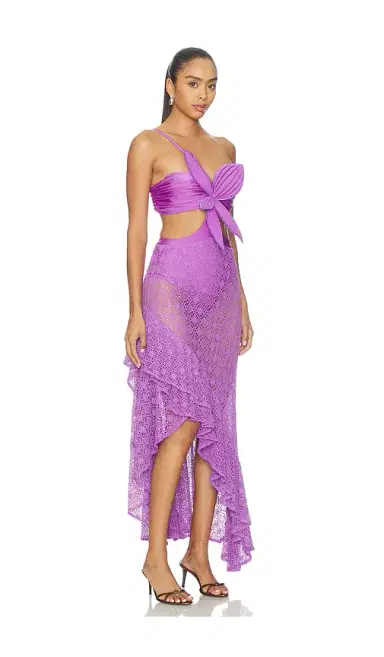 PatBO Sirena Mesh Flower Maxi Dress | Thumbnail 2