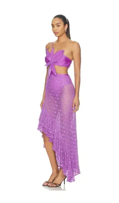 PatBO Sirena Mesh Flower Maxi Dress | Thumbnail 3