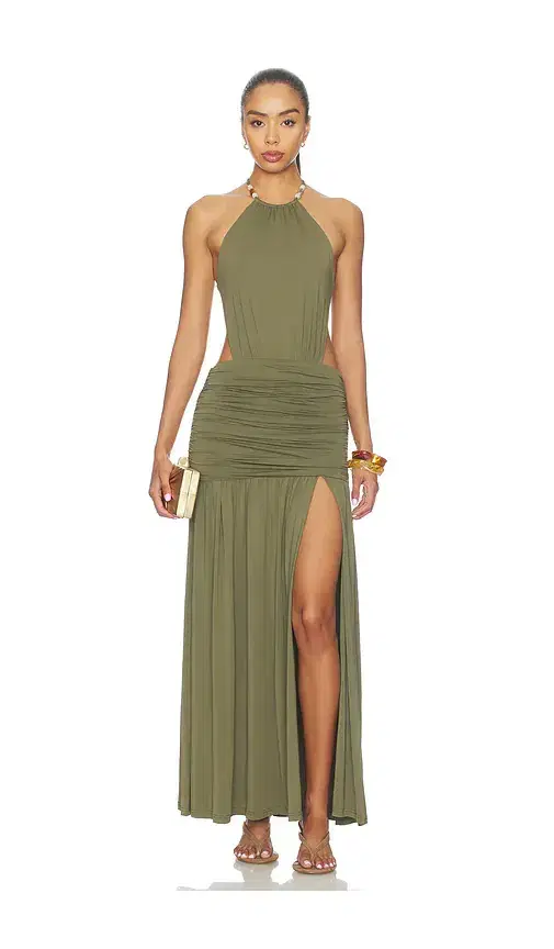 Runaway The Label Imelda High Neck Maxi Dress