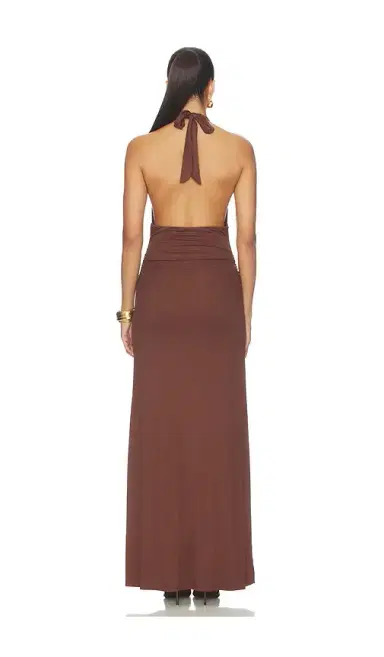 Runaway The Label Arina Halter V-neck Maxi Dress | Thumbnail 3