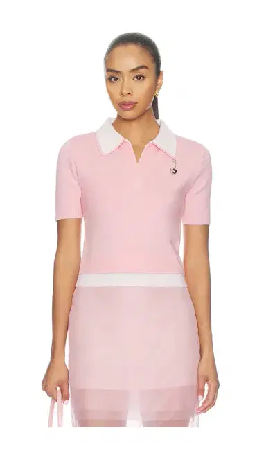 Monse Doubled Half Front Placket Knit Tee | Thumbnail 1