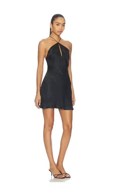 For Love & Lemons Adrift Satin Halter Mini Dress | Thumbnail 2
