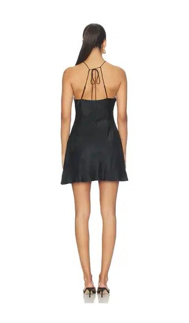 For Love & Lemons Adrift Satin Halter Mini Dress | Thumbnail 3