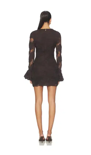 ROTATE 3d Flower Longsleeve Mini Dress | Thumbnail 3