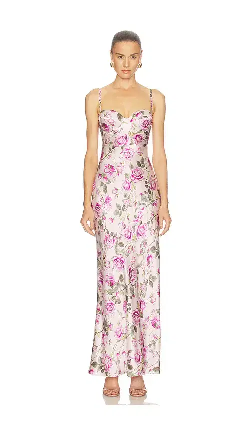 L'AGENCE Sayla Bias Cut Maxi Dress
