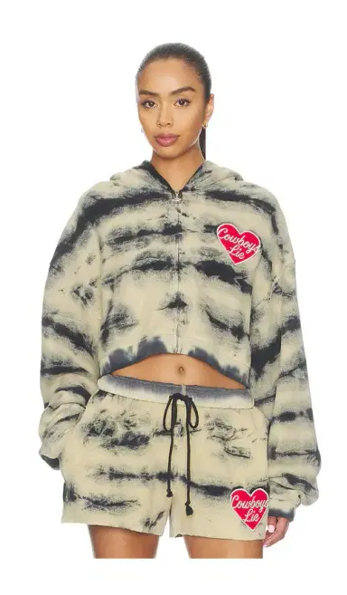 Boys Lie Cowboys Lie Brushed Fleece Alex Zip-up Hoodie | Thumbnail 1 Boys Lie Cowboys Lie Brushed Fleece Alex Zip-up Hoodie | Thumbnail 1