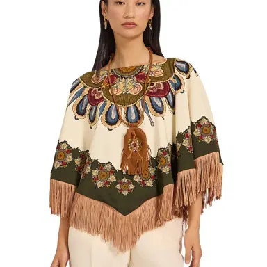 La DoubleJ Reversible Mini Poncho | Thumbnail 1 La DoubleJ Reversible Mini Poncho | Thumbnail 1