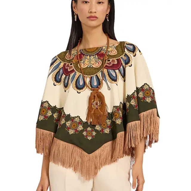 La Double J Reversible Mini Poncho