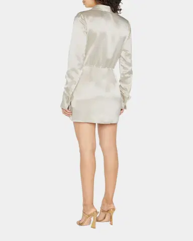 Retrofete Hailey Satin Wrap Mini Dress | Thumbnail 2