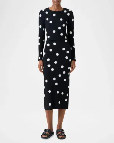 Akris punto Polka Dot Knit Midi Tube Skirt | Thumbnail 2 Akris punto Polka Dot Knit Midi Tube Skirt | Thumbnail 2