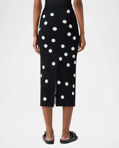 Akris punto Polka Dot Knit Midi Tube Skirt | Thumbnail 3 Akris punto Polka Dot Knit Midi Tube Skirt | Thumbnail 3