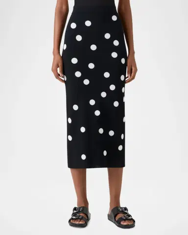 Akris punto Polka Dot Knit Midi Tube Skirt | Thumbnail 4 Akris punto Polka Dot Knit Midi Tube Skirt | Thumbnail 4