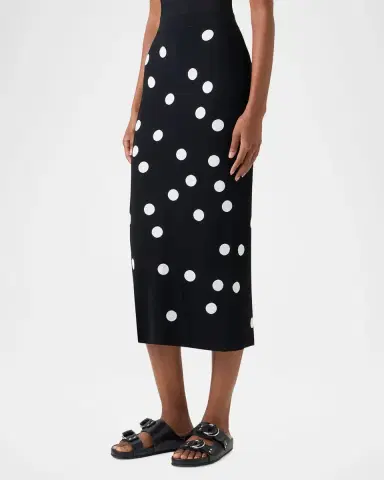 Akris punto Polka Dot Knit Midi Tube Skirt | Thumbnail 6 Akris punto Polka Dot Knit Midi Tube Skirt | Thumbnail 6