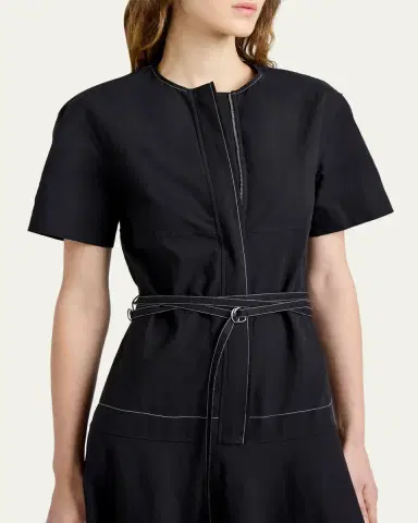 Proenza Schouler White Label Elizabeth Belted Midi Dress | Thumbnail 5