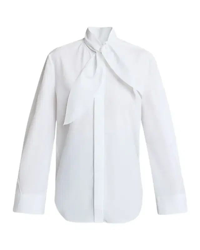 Givenchy Bow Neck Cotton-Poplin Button-Down Shirt