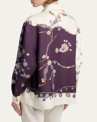 Versace Printed Silk Twill Shirt | Thumbnail 3