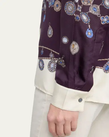 Versace Printed Silk Twill Shirt | Thumbnail 5
