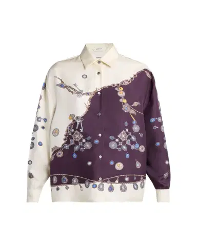 Versace Printed Silk Twill Shirt | Thumbnail 1