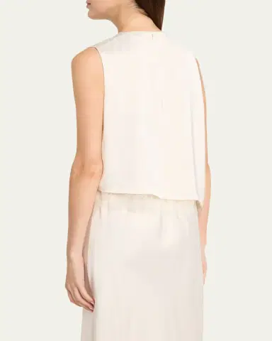 Vince Asymmetric Satin Lace Top | Thumbnail 3 Vince Asymmetric Satin Lace Top | Thumbnail 3
