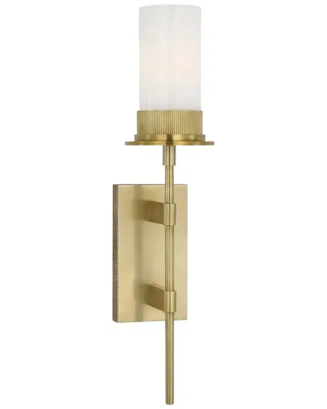 Visual Comfort Signature Beza 23" Antiqued Brass Tail Sconce by Ray Booth